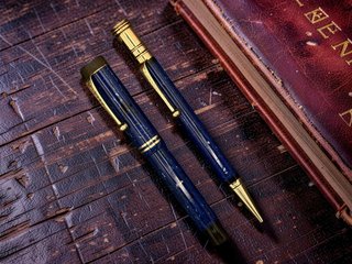 Parker Duofold Lapis Blue Marble Vintage 1920