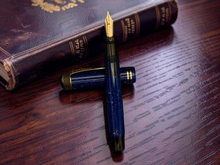 Parker Duofold Lapis Blue Marble Vintage 1920