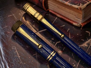 Parker Duofold Lapis Blue Marble Vintage 1920