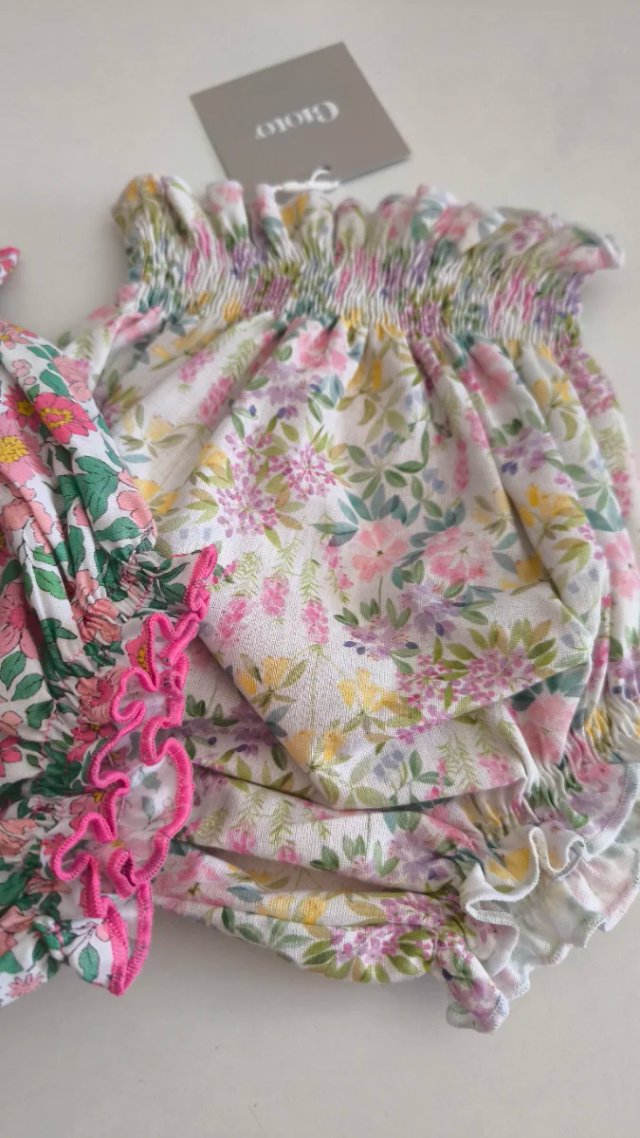 Lote Ranita bebé algodón floral-liquidación