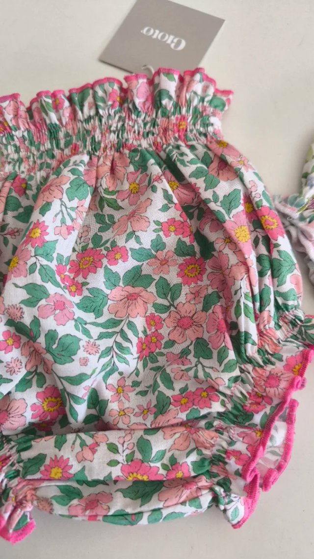 Lote Ranita bebé algodón floral-liquidación