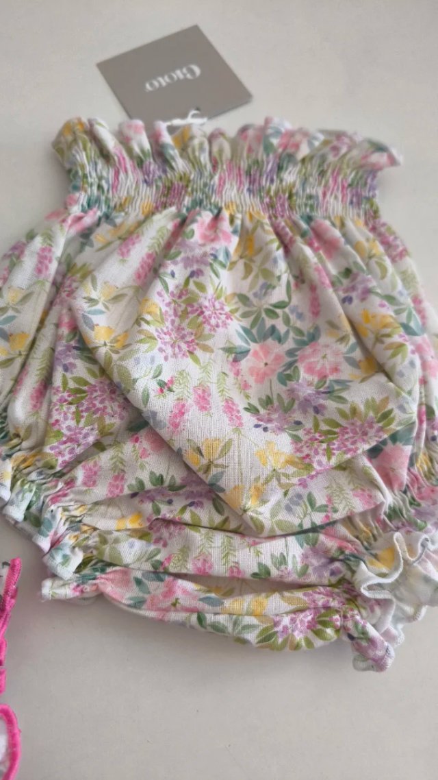 Lote Ranita bebé algodón floral-liquidación