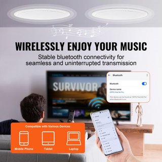 2 PCs 6.5"/16.5 cm Altavoces de Techo Bluetooth 150W Montaje Empotrado en Pared