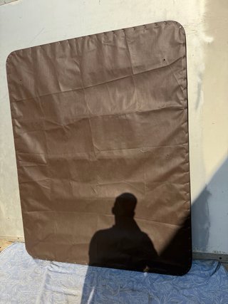 Base tapizada 150x190cm tela gris