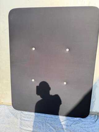 Base tapizada 150x190cm tela gris