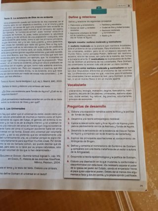 Historia de la filosofía, 2 Bachillerato