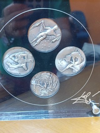 4 Medallas Dalí Plata 999 50gr c/u