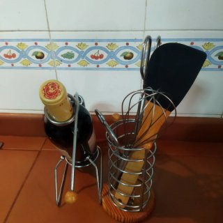 Botellero y Portacubiertos Acero Inoxidable