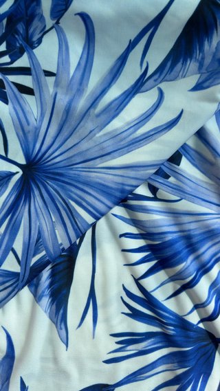 Jersey viscosa stampa floreale blu