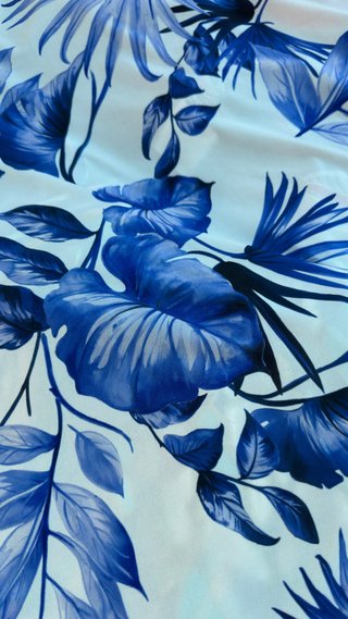 Jersey viscosa stampa floreale blu
