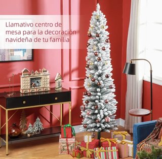 Árbol Navidad Nevado Artificial 210cm