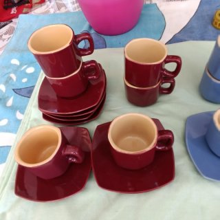 Juego de café tazas y platos