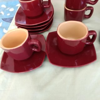 Juego de café tazas y platos
