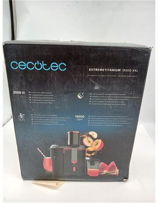 Cecotec Licuadora para Frutas y Verduras ExtremeTitanium 19000. 1000 W - 19000 rpm de Velocidad - Recubrimiento de Titanio en el D