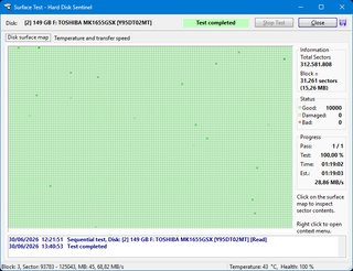 Disco Duro 160GB 2.5" Toshiba MK1655GSX