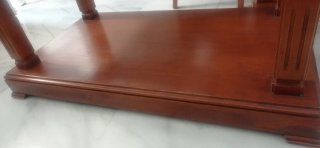 Mesa de centro madera y cristal de madera maciza