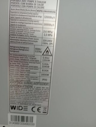 Aire Acondicionado Portátil WIDE Blanco