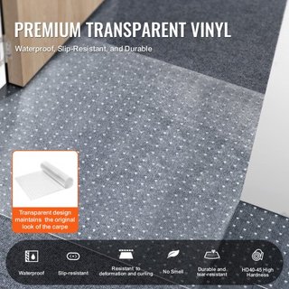 Protector de Alfombra para Mascotas, 24" x 6' Protector de Alfombra de PVC a Prueba de Arañazos para Puertas, Alfombrilla Antideslizante para Proteger de Arañazos de Gatos, Detener Arañazos de Alf...
