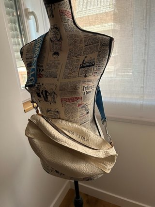 Bolso Bimba y Lola Rugby Beige y Azul