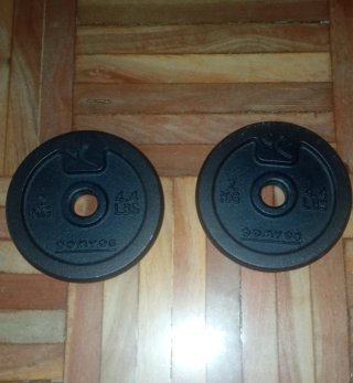 Discos de pesas 2 kg (4.4 lbs)