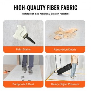 Película de Protección para Alfombra, 39" x 100' Escudo para Suelos y Superficies, Fácil de Cortar Instalación Simple, Película de Protección para Alfombrillas de Tela para Construcción y Renovaci...