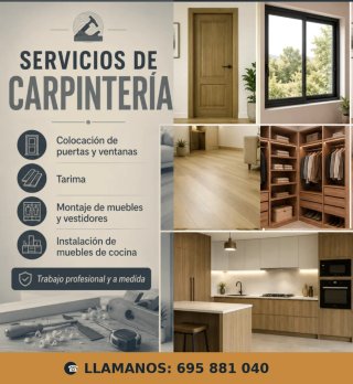 Carpintero Puertas, ventanas y muebles a medida