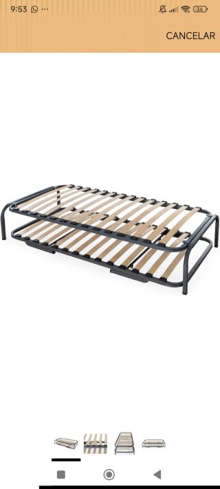 Letto a castello metallico con doghe e ruote