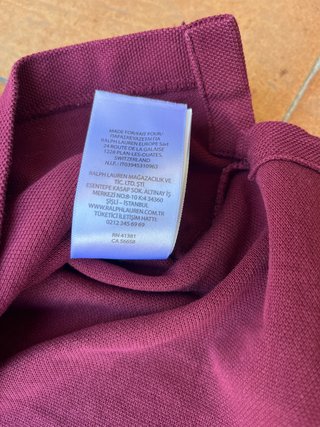 Polo Ralph Lauren XS Bordeaux Maniche Corte Uomo