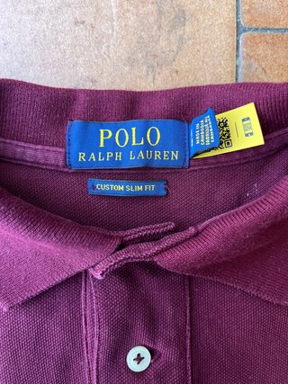 Polo Ralph Lauren XS Bordeaux Maniche Corte Uomo