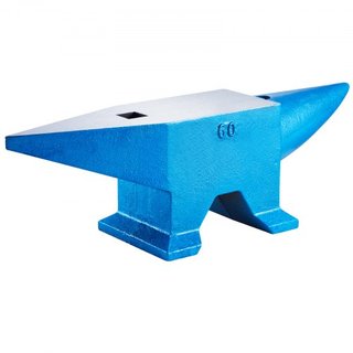 Yunque de Cuerno Único de 132 Lbs Yunque de Acero Fundido para Venta Herramientas de Acero de Forja con Agujero Redondo y Cuadrado y Equipos Yunque Robusto para Joyeros Durable y Herramienta de Tr...