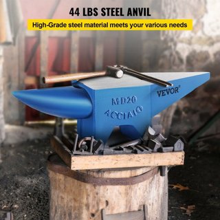 Yunque de Cuerno Único de 20 kg Yunque de Acero para Venta Herramientas y Equipos de Forja Yunque Resistente con Agujeros Redondos y Cuadrados Yunque para Herreros Joyeros Metalúrgicos Herramienta...