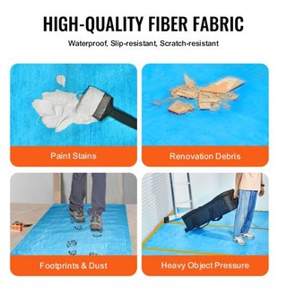 Película de Protección para Alfombra, Escudo de Suelo y Superficie de 40" x 84", Fácil de Cortar, Instalación Simple, Película de Protección para Tapetes de Tela de Fibra para Construcción y Renov...