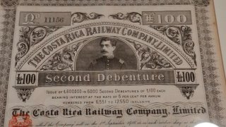 Obbligazione Costa Rica Railway Company 1889