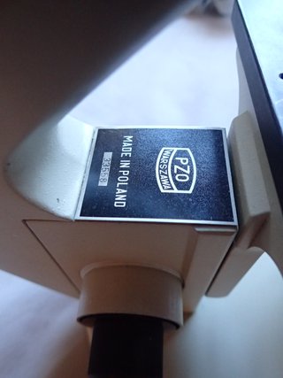Microscopio PZO con caja de madera