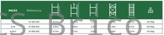 Andamio Modular Aluminio - 2,77 Metros - Pack A