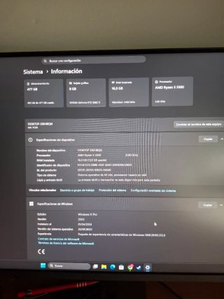 PC Gaming Ryzen 5 5500 +RTX 3060 Ti Recién montado