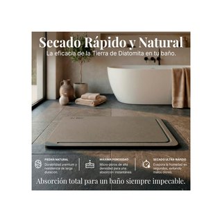 Alfombra Baño Diatomita Secado Rápido Antimoho