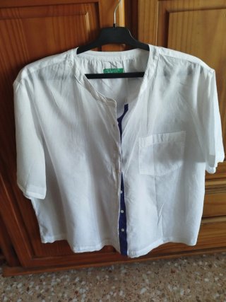 Camisa blanca mujer manga corta