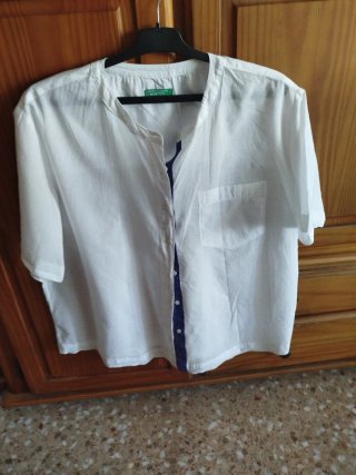 Camisa blanca mujer manga corta
