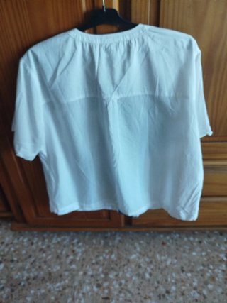 Camisa blanca mujer manga corta