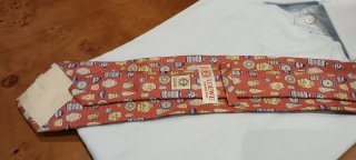 CORBATA LOEWE, SEDA NATURAL, ART. ESPAÑOLA, CORAL.