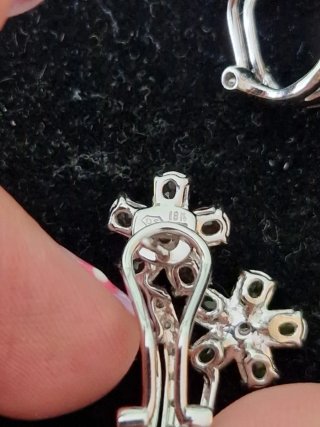 Pendientes Oro Flores Diamantes