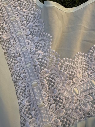 Camisón vintage azul celeste con encaje
