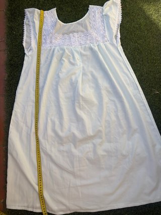 Camisón vintage azul celeste con encaje