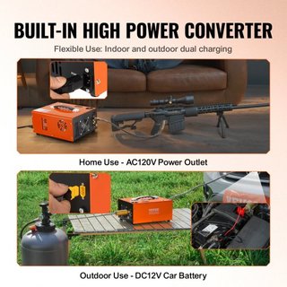 Compresor de Aire PCP, Compresor Portátil de Aire PCP de 4500PSI con Convertidor Integrado, Parada Automática | DC12V/AC230V | Compresor de Tanque de Paintball Libre de Aceite y Agua para Rifle de...