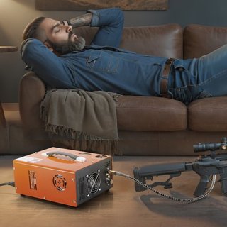 Compresor de Aire PCP, Compresor Portátil de Aire PCP de 4500PSI con Convertidor Integrado, Parada Automática | DC12V/AC230V | Compresor de Tanque de Paintball Libre de Aceite y Agua para Rifle de...