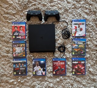 PS4 Slim 1TB + 2 Mandos + 8 Juegos