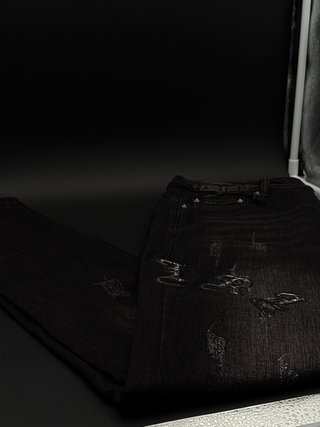 Jeans Uomo Neri Strappati