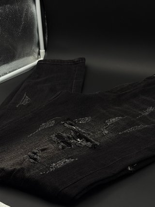 Jeans Uomo Neri Strappati
