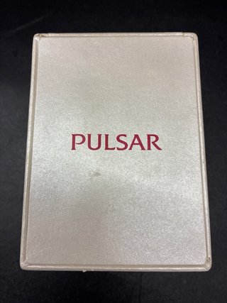 Reloj Pulsar Hombre Caja Plateada Correa Marrón